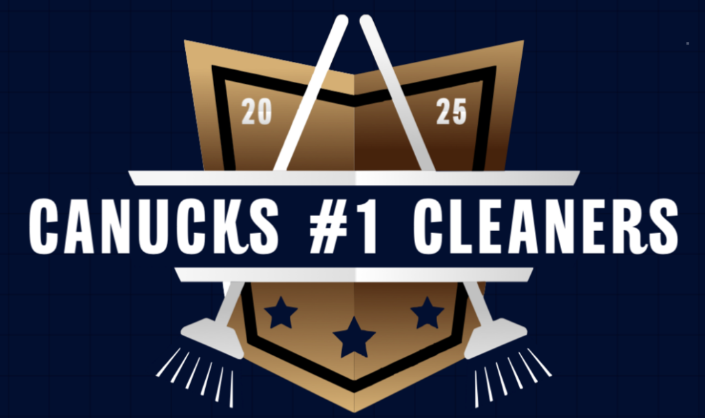 Canucks #1 Cleaners logo blue background